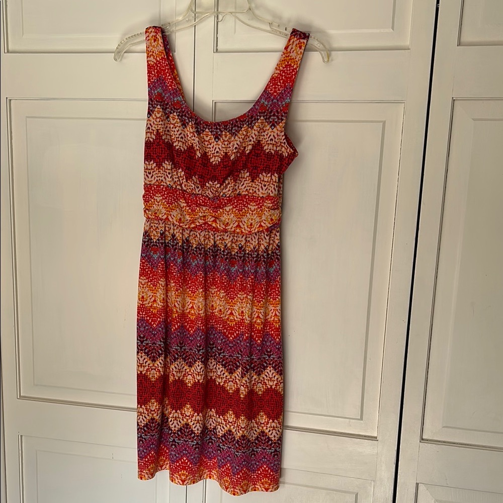 Faded Glory Red and Orange Sleeveless Sundress